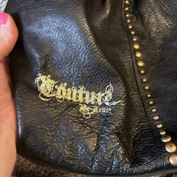 Juicy Couture Black Shoulder Bag with Gold Accents - Picture 15 of 15